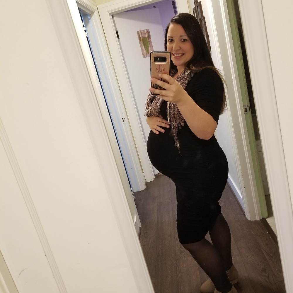 Black motherhood maternity dress